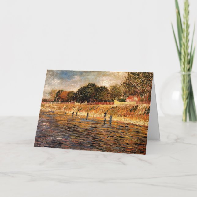 Banks of the Seine by Vincent van Gogh Card (Front)