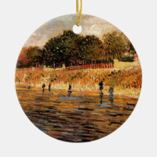 Banks of the Seine by Vincent van Gogh Ceramic Tree Decoration