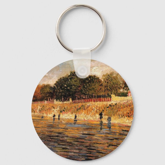 Banks of the Seine by Vincent van Gogh Key Ring (Front)