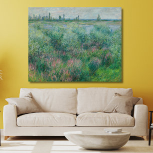 Banks of the Seine near Vétheuil, Monet 1881 Canvas Print