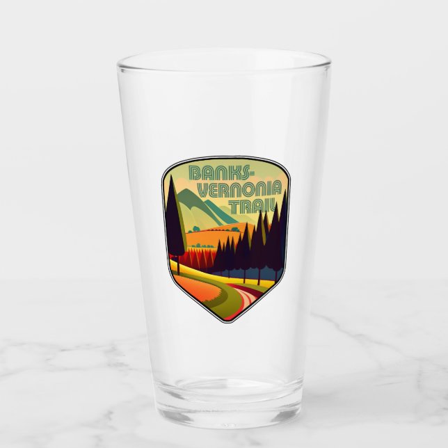 Banks-Vernonia Trail Oregon Colours Glass (Front)