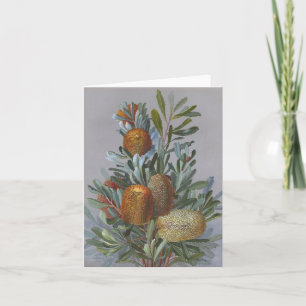 Banksia Australian Wildflower Watercolor  Thank You Card