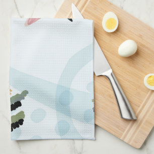 Banksia Flower Dragonfly Art Tea Towel