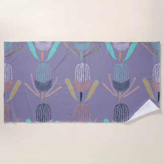 Banksia Lilac Beach Towel