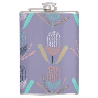 Banksia Lilac Hip Flask