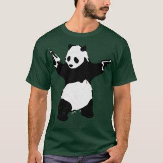BANKSY Armed Panda with Guns T-Shirt