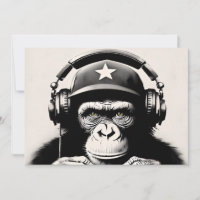 Banksy DJ Monkey Gorilla Chimp Art Print