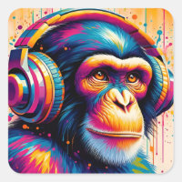 Banksy DJ Monkey Gorilla Chimp Art Print