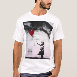 Banksy Graffiti - Girl with A Red Balloon, Street T-Shirt