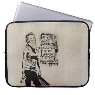 Banksy If you want to achieve greatness Laptop Sleeve