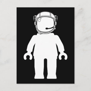 Banksy Style Astronaut Minifig Postcard
