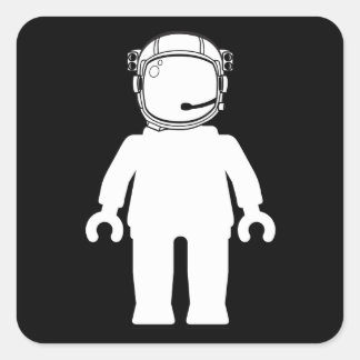 Banksy Style Astronaut Minifig Square Sticker