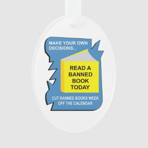 Banned Books Book Ornament