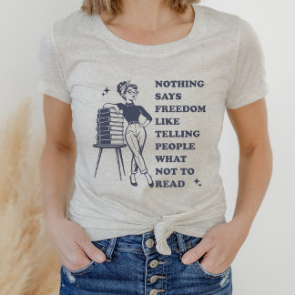 Banned Books Free Speech Vintage Reader Tri-Blend Shirt