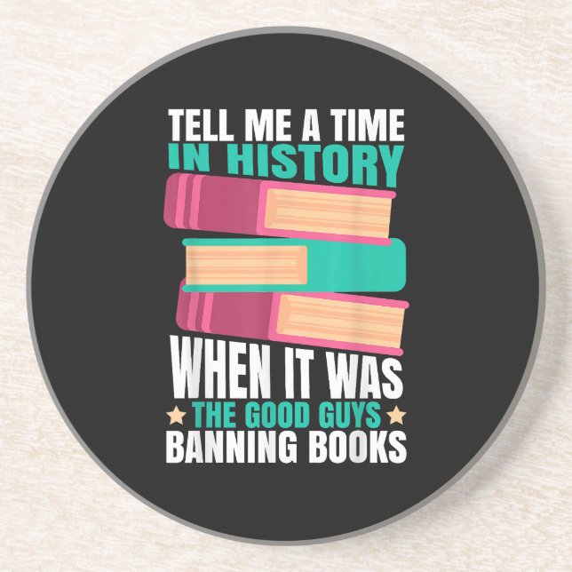 Banned Books Quote  Coaster (Front)