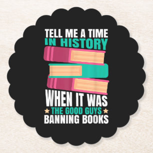 Banned Books Quote Paper Coaster