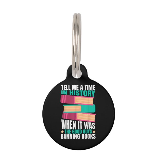 Banned Books Quote  Pet Tag (Front)