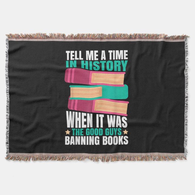 Banned Books Quote Throw Blanket (Front)