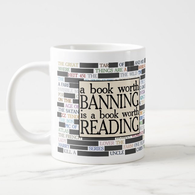 Banned Books | Reading | Large Coffee Mug (Left)