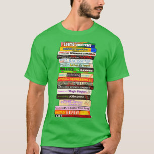 Banned Books Stack Reasons Books are Challenged T-Shirt