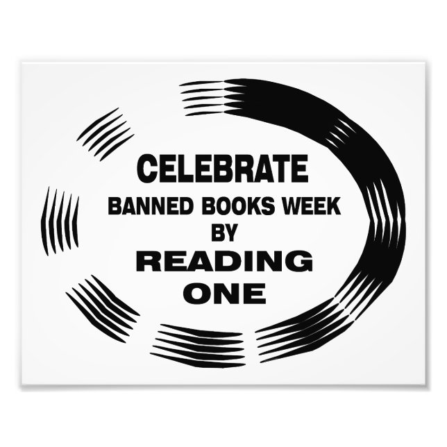 Banned Books Week Oval Photo Print (Front)