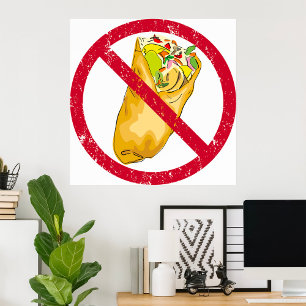 Banned Food Sign Poster