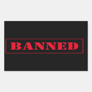 Banned Nintendo Switch Rectangular Sticker