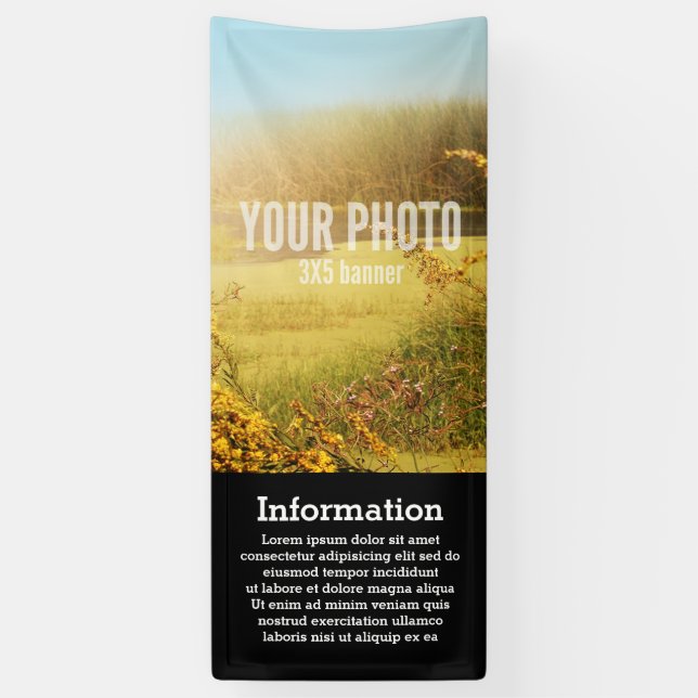 Banner 2.5x8 Vertical Image & Text Template (Vertical)