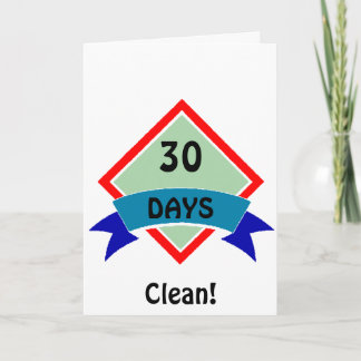 Banner 30 days clean card