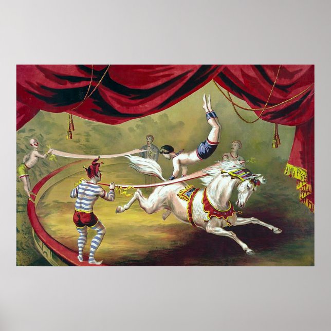 Banner Act ~ Vintage Circus Poster (1875). (Front)