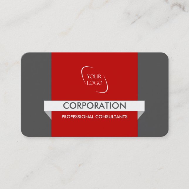 Banner and logo professional red business cards (Front)