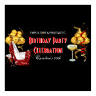 Banner Birthday Party Celebration Red Gold