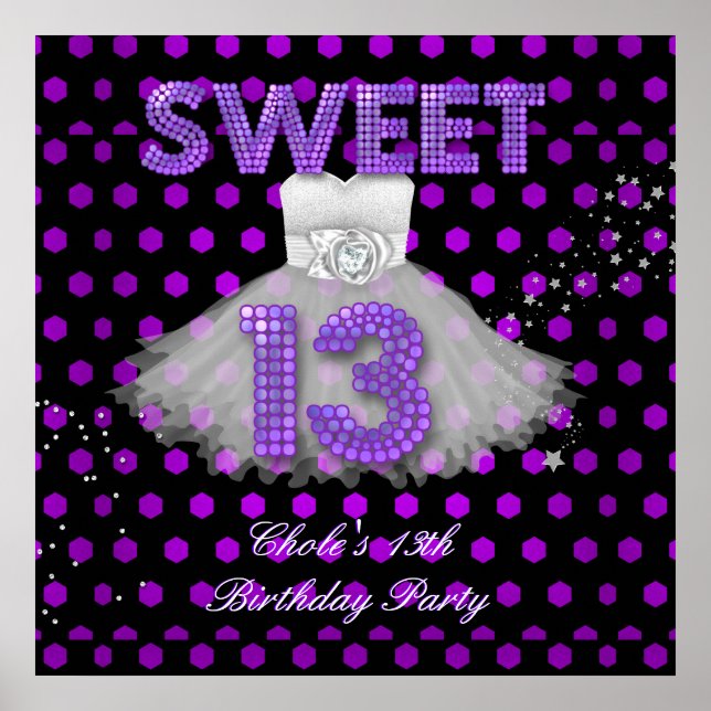 Banner Birthday Sweet 13 Poster (Front)