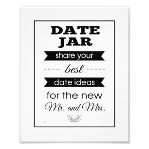 Banner Date Jar Wedding Sign