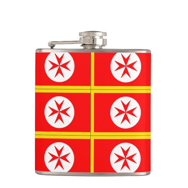 Banner of the Navy Tuscany Medici Hip Flask (Front)