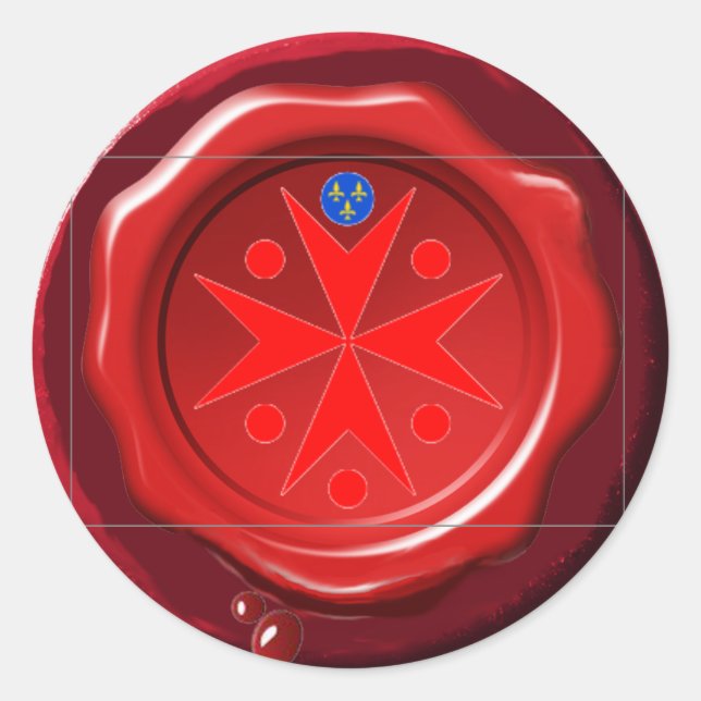 Banner of the Navy Tuscany Medici RED WAX SEAL (Front)