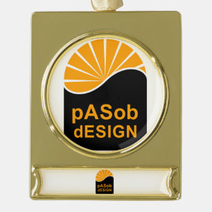Banner Ornament - Gold Plated