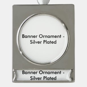 Banner Ornament - Silver Plated