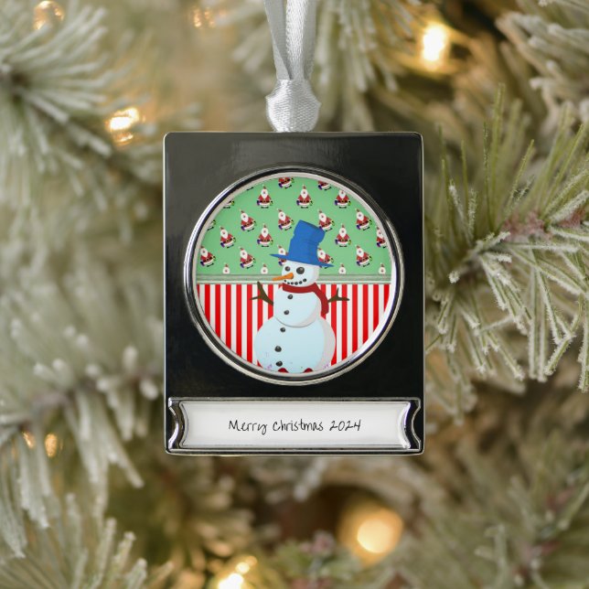 Banner Ornament Snowman Santa  (Tree)