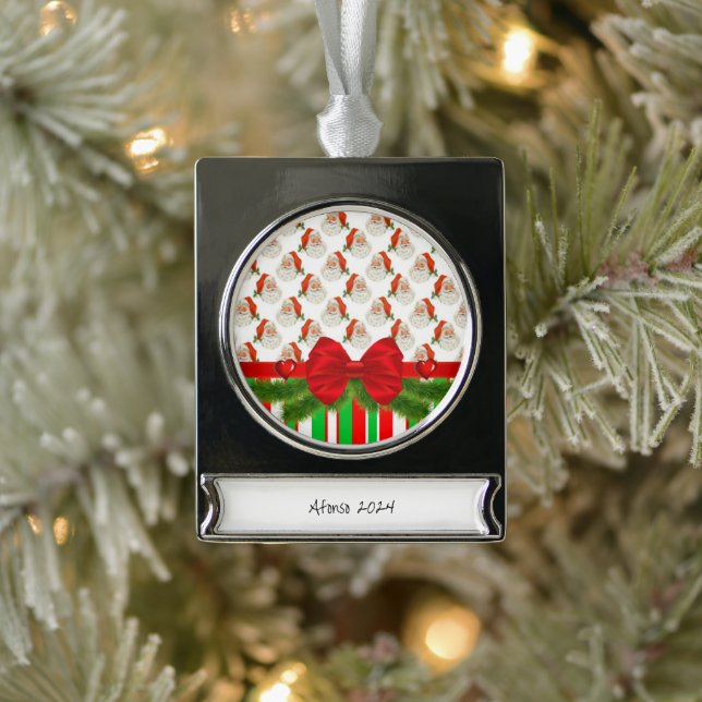 Banner Ornament Vintage Santa Claus (Tree)