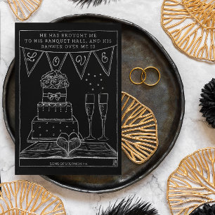 Banner Over Me is Love Inspirational Postcard