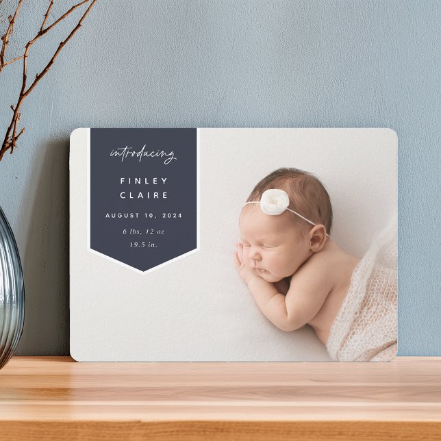 Banner Overlay | Horizontal Photo Birth Announcement (Creator Uploaded)