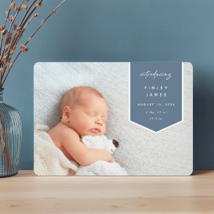 Banner Overlay   Horizontal Photo Birth Announcement