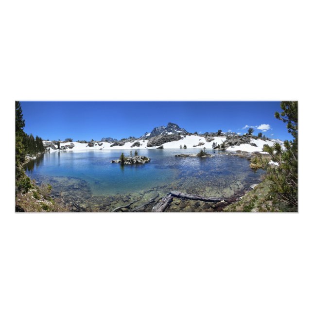 Banner Peak and a Mountain Lake - Sierra Nevada Photo Print (Front)