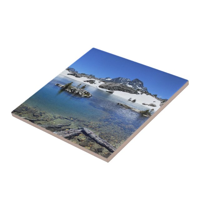 Banner Peak and a Mountain Lake - Sierra Nevada Tile (Side)