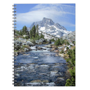 Banner Peak from Thousand Island - Sierra Nevada Spiral Notebook