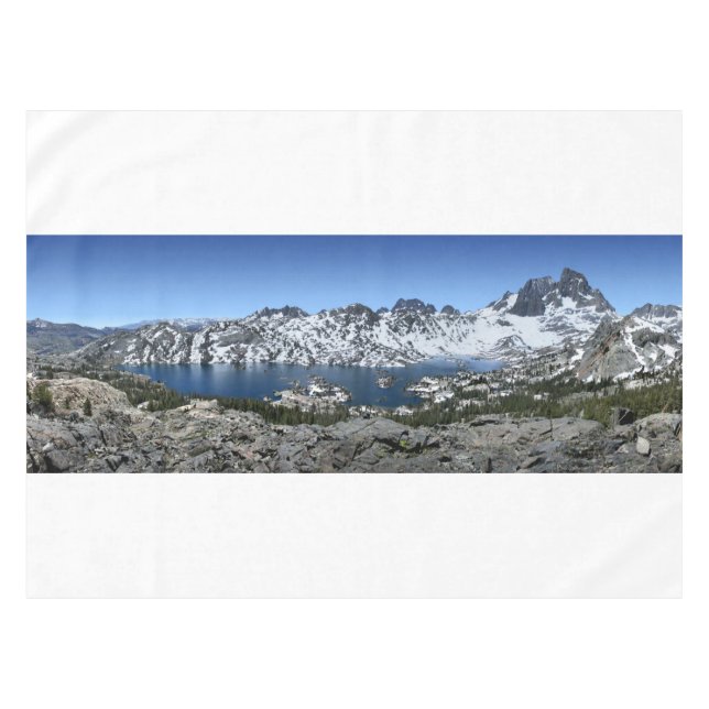 Banner Peak over Garnet Lake - Sierra Nevada Tablecloth (Front (Horizontal))
