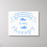 Banner ribbon quote Fishing is my therapy