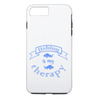 Banner ribbon quote Fishing is my therapy