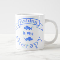 Banner ribbon quote Fishing is my therapy
